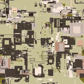 Futuristic background in cyberpunk style. Illustrazione stock