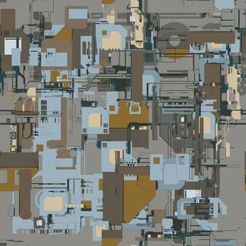 Futuristic background in cyberpunk style. 스톡 일러스트