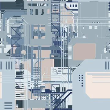 Futuristic background in cyberpunk style. 스톡 일러스트