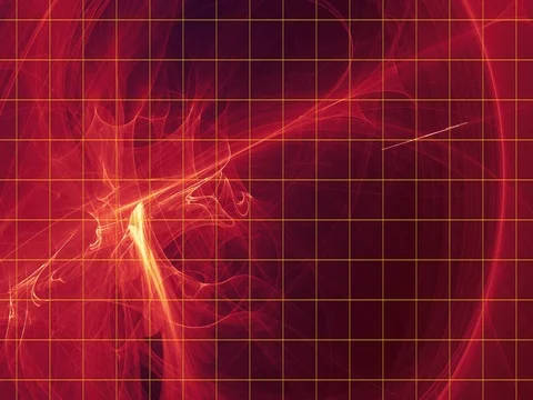 Futuristic background with dynamic flame fractal for modern technology Stock Footage 74766369