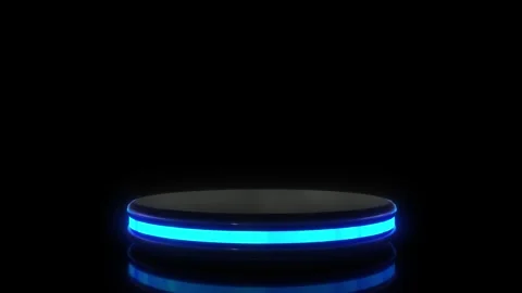 Futuristic background with flying platforms Stock Footage 268576841