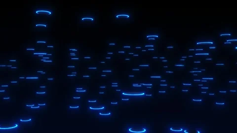 Futuristic background with flying platforms Stock Footage 268576885