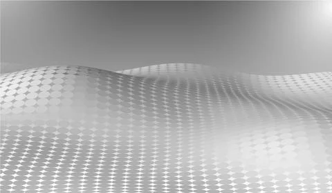 Futuristic background in the form of a curved surface of circles Stock Illustration