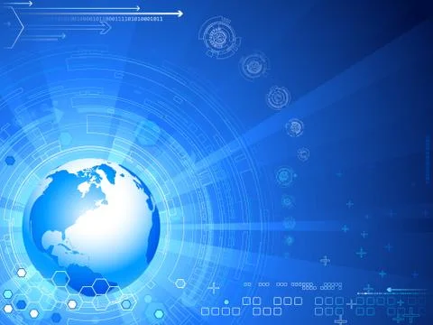 Futuristic background with globe Stock Illustration