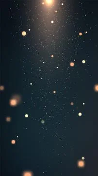 Futuristic background with glowing bokeh lights sparkling particles and mag.. Stock Illustration