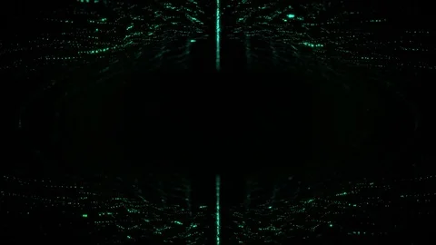 Futuristic background from green particles  Видео 76324141