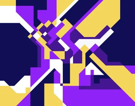 Futuristic background. Hi-tech pattern. Purple and yellow. Vector Stock Illustration