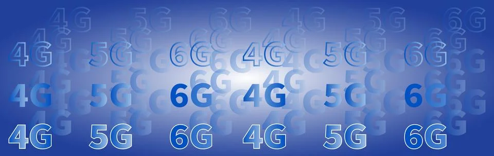 Futuristic background high speed network 4G 5G 6G Stock Illustration