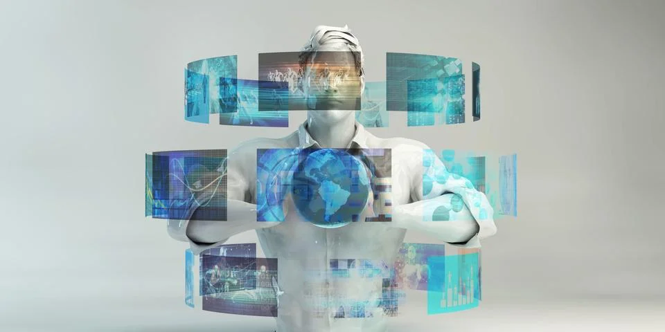 Futuristic Background 스톡 일러스트