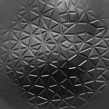Futuristic background with lines and abstract low-poly, polygonal triangular  Stock Illustration