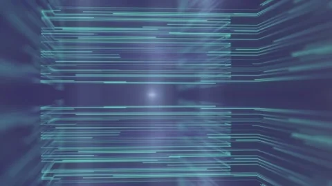 Futuristic background with loop animation of bright light streams. 3d rendering Stock Footage 252558714