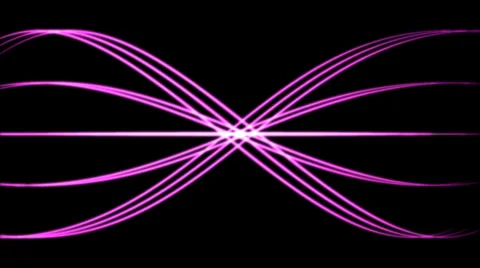 Futuristic background loop - pink glowing lines create curved shape (FULL HD) Video stock 37089998