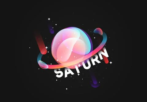 Futuristic background, planet shape. Bright neon liquid gradient Stock Illustration