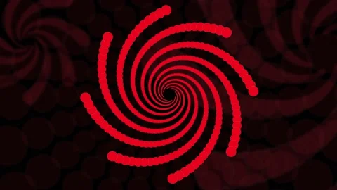 Futuristic background red circles swirling retro design Stock Footage 135579816