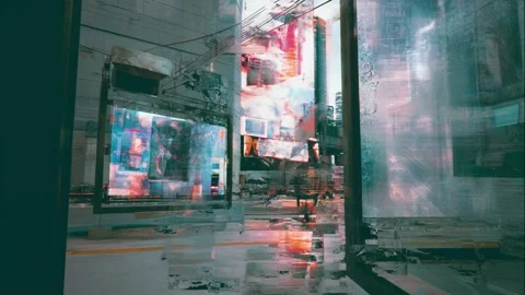 Futuristic Background of Reflection Stock Footage 308244561