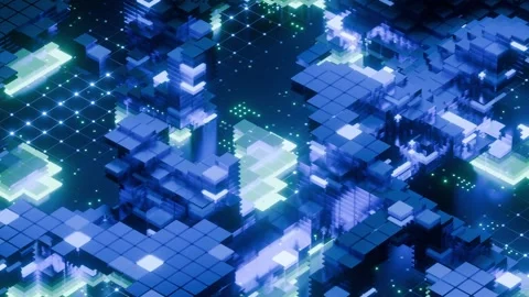 Futuristic background technology big data center. Stock Footage 255766440