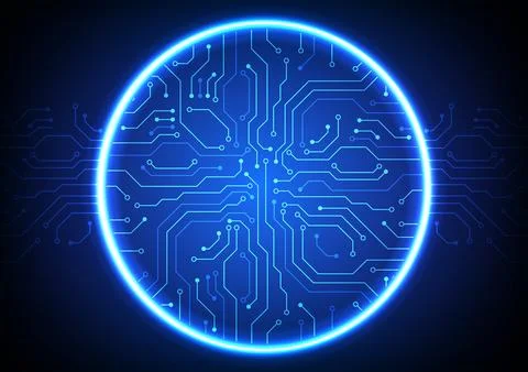 Futuristic background with technology. Design for futuristic circuit board .. Stock Illustration