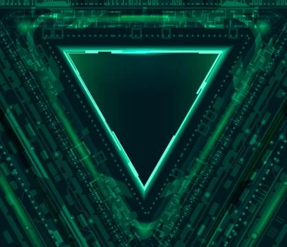 Futuristic background with a triangle. Stock Illustration