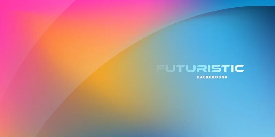 A futuristic background with a vibrant gradient of purple, orange, blue ton.. Stock Illustration
