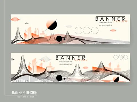 Futuristic banner template design Stock Illustration