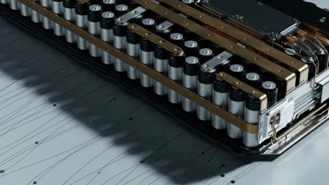 Futuristic battery energy power concept animation Stock-Footage 327909955