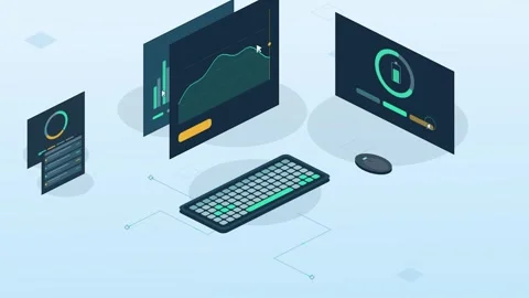 Futuristic battery storage control interface with glowing indicators and animate Stock Footage 339752440
