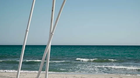 The futuristic beach in the Crimea Stock Footage 63492663