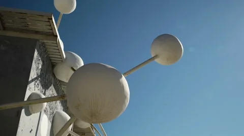 The futuristic beach in the Crimea Видео 63492778