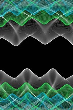 Futuristic beautiful abstract dark background with wavy lines Stock Illustration