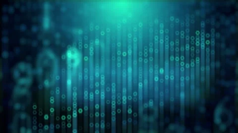 Futuristic big data abstract random motion digits video Stock Footage 247878756