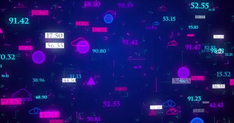 Futuristic Big Data Cloud BG in 4K. Stock Footage 331783467