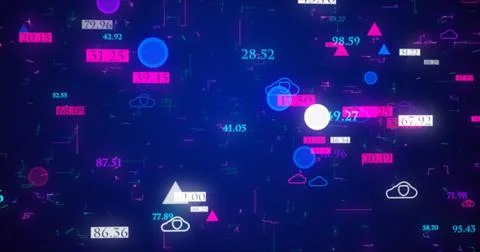 Futuristic Big Data Cloud BG.Stock market growth Transfer BG.Technology sto.. イラスト素材