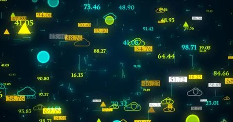 Futuristic Big Data Cloud BG.Stock market growth Transfer BG.Technology sto.. Stock Illustration