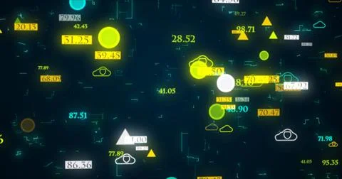 Futuristic Big Data Cloud BG.Stock market growth Transfer BG.Technology sto.. イラスト素材