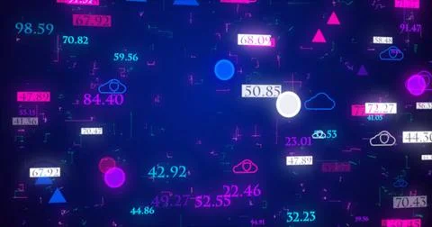 Futuristic Big Data Cloud BG.Stock market growth Transfer BG.Technology sto.. Stock Illustration