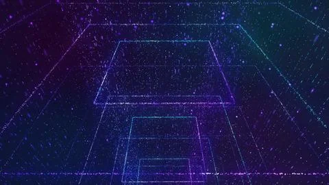 Futuristic big data information technology concept. Illustrazione stock