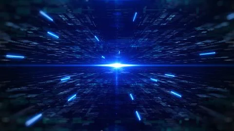 Futuristic Big Data Line Transfer Connection Simulation illustration イラスト素材