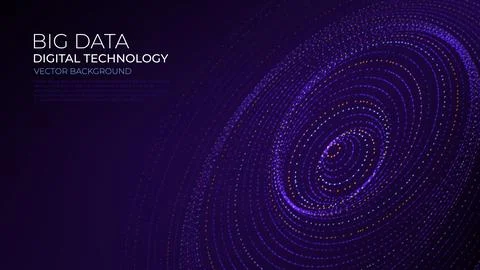 Futuristic Big Data visualization background Stock Illustration