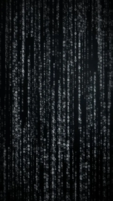 Futuristic Binary Code Digital Rain Background 스톡 동영상 335344123