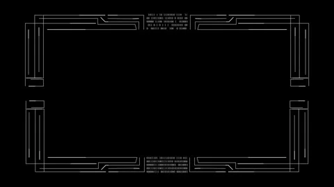 Futuristic Binary Digital Interface HUD Frame Stock-Footage 347004872
