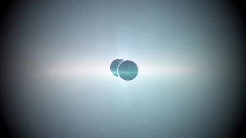 Futuristic Binary Star Void Collision with Photon Burst Motion Graphics VFX Stock Footage 345592160