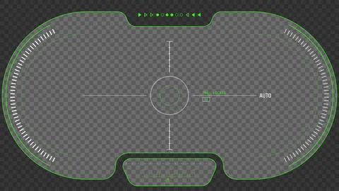 Futuristic binoculars sci-fi overlay view Stock Illustration