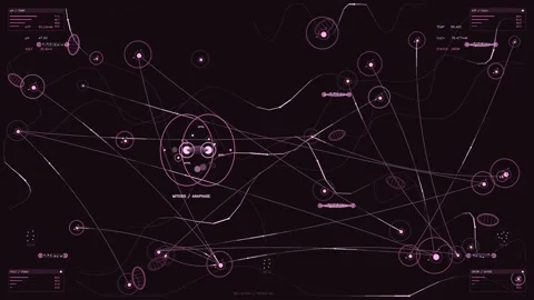 Futuristic biological interface HUD displaying tissue synthesis and mitosis.. Stock Footage 334109794