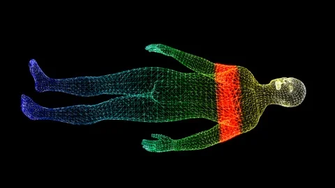 Futuristic Biomedical Diagnostic HUD Stock Footage 114411651