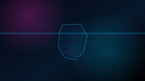 Futuristic biometric face scanner. Digital identity verification technology. Stock Footage 340373050