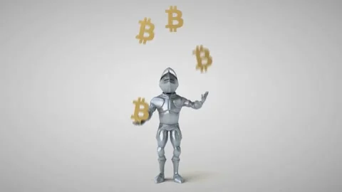 Futuristic bitcoin with animation in white background cash cryptocurrency words Stock Footage 336442926
