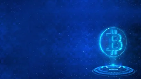 Futuristic Bitcoin blockchain network Crypto currency and digital wallets Stock Footage 294955584