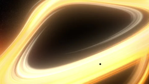 Futuristic Black Hole Simulation Vídeo Stock 244567886