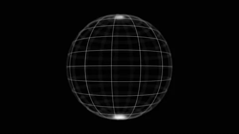 Futuristic black sphere of particles and lines. Network connection big data. Stock Footage 162405015
