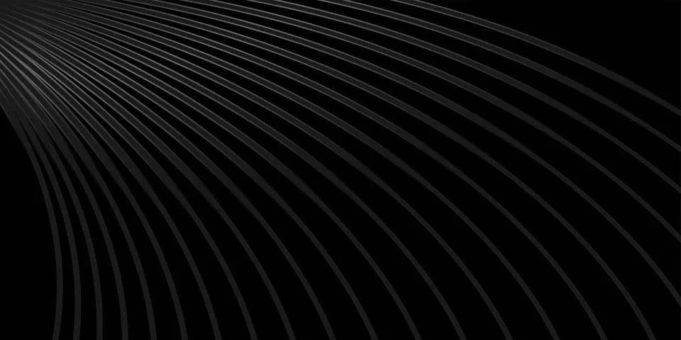 Futuristic Black Vector Layout with Gray Metallic Outlines Stock Illustration